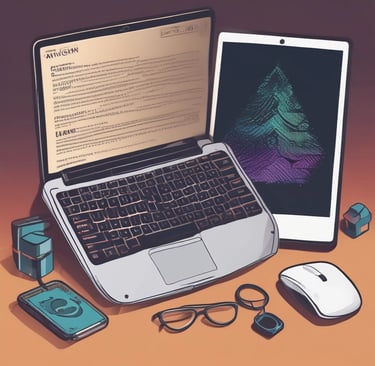 A vibrant image of a laptop displaying the 'Web Craft Solutions' logo and the motto 'Build to Last'.