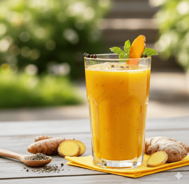 verre du jus nommé l'eveil Curcuma