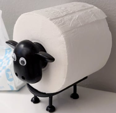 Sheep-shaped toilet paper holder