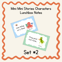 Story characters lunchbox notes