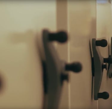 Cole up of roller racking in an archive store