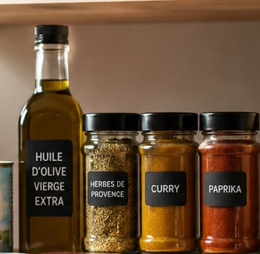 Épices, pâtes, condiments