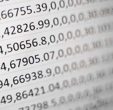 Example of structured table data extracted from a PDF document for data analysis