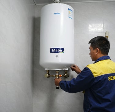 Promotional banner showing home technical review for 30,000 COP in Suba