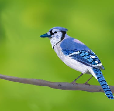 Blue Jay perched on a branch