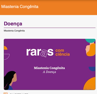 Miastenia Congênita; Síndromes Miastênicas Congênitas