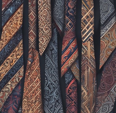 Stylish silk ties arranged neatly with soft lighting highlighting their texture