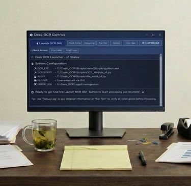 Early MagVin Desk v1 workspace marking the move to dedicated PC hardware for sustained compute
