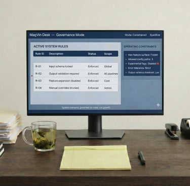 MagVin Desk v2 workspace reflecting expanded OCR capability and increased system complexity