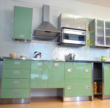 Powder coating steel cabinets