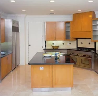 Custom stainless steel cabinets designed for modern residential interiors
