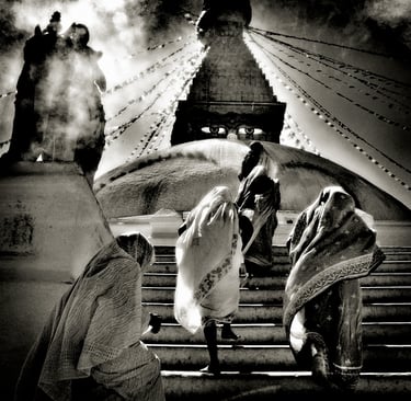 Buddhist pilgrimage, Kathmandu, Nepal