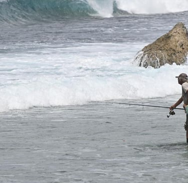 Fishing for Tataga' along Cabras Island in Guam