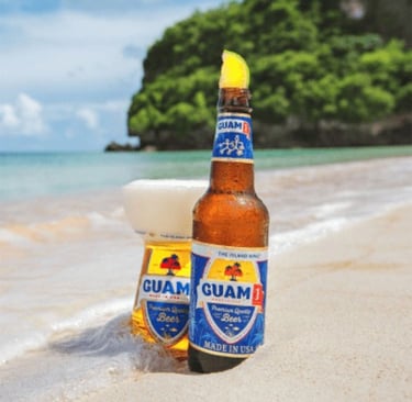 Guam beer and a beach