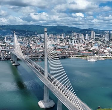 Cebu City skyline and CCLEX bridge