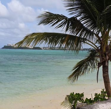 A typical beach in Guam