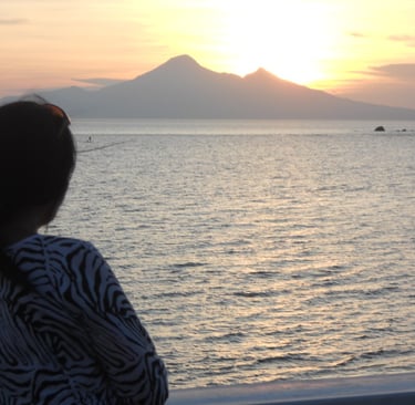 Looking at Mt Bulasan in philippines