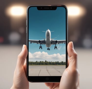 An airplane flies above a truck on a road.