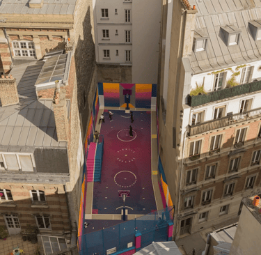 Pigalle Duperré basketball court - Paris - bball in the sky inspiration