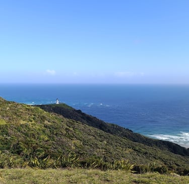 Unión del océano pacífico y el mar de Tasmania desde Cape Reinga