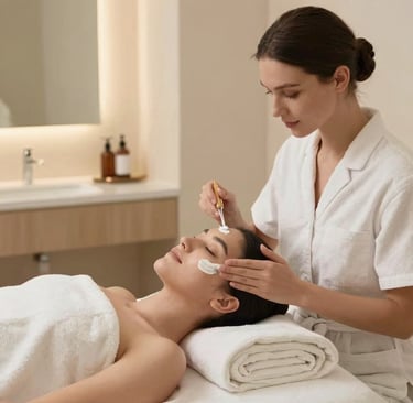 Expensive moisturiser being applied