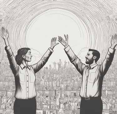 A serene workspace with candles, crystals, and a notebook ready for spiritual consultations.