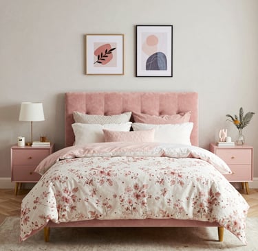 A bright and airy bedroom with white walls, a statement pendant light, and a comfortable reading chair by the window.