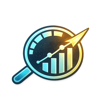 Performance growth gauge with upward arrow representing increased speed and business results