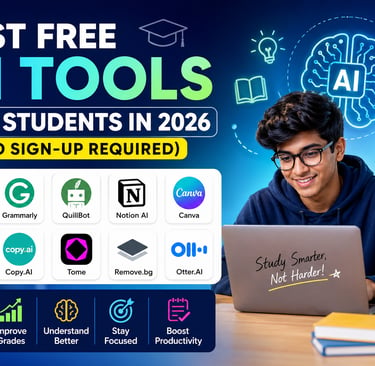 Best free AI tools for students in 2026 without sign up