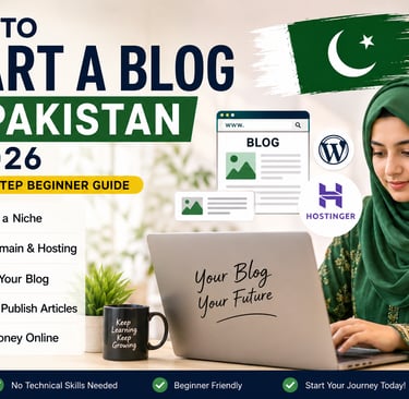 How to start a blog in Pakistan in 2026 beginner guide