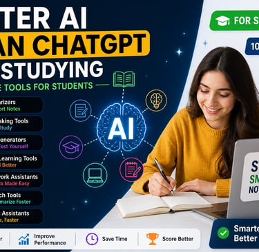 Better AI than ChatGPT for studying – 7 free AI tools for students in 2026 infographic