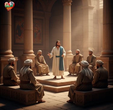 Jesús le habla a los sacerdotes en el templo sección de la página Voces de amor y vida