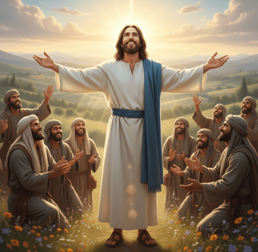 Jesús dando gracias a Dios, imagen de la página Voces de amor y vida