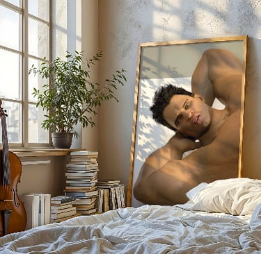 framed mockup desouza art