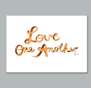 iagape x inHim watercolor postcards love one another