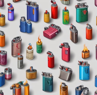 A modern torch lighter with triple flame, featuring a brushed metal finish against a black background