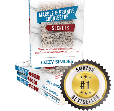 Amazon #1 Bestseller book Marble & Granite Countertop Secrets by Ozzy Simoes for stone investment tips.