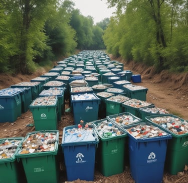 Close-up of colorful recycled plastic pellets ready for reuse.