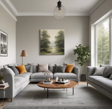 A skilled painter applying a smooth coat of vibrant paint on a residential wall.