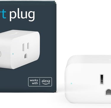 amazon smart plug plugged in a box