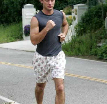 Law taking his mouth and throat to the gym