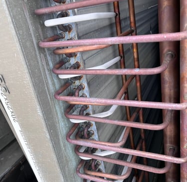 Commercial HVAC inspection reveals low freon