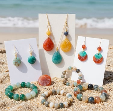 A close-up of a handwoven cotton canvas bag resting on sunlit driftwood by the beach