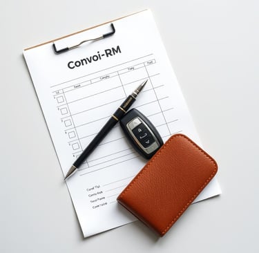 Documents administratifs et clés de voiture sécurisés par la société de convoyage Convoi-RM