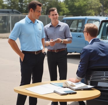 A coach giving personalized feedback to a salesperson during a one-on-one session.
