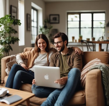 A neatly organized desk with a laptop, a printed travel planner, a cup of coffee, and a map spread out, capturing the essence of planning a trip.