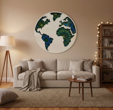 Unikatowe drewniana mandala 3D