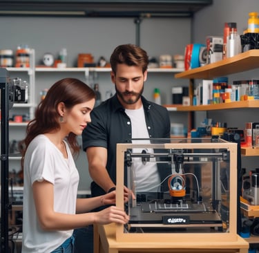 a 3d printer with wires attached to it