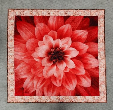 scarlet with one border