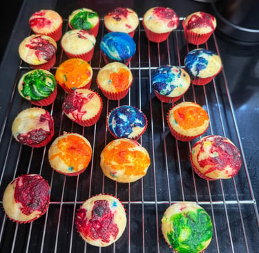 The grandbabies homemade cupcales.